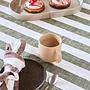 Tablecloth Organic Cotton Blue Striped 260x140 cm 3