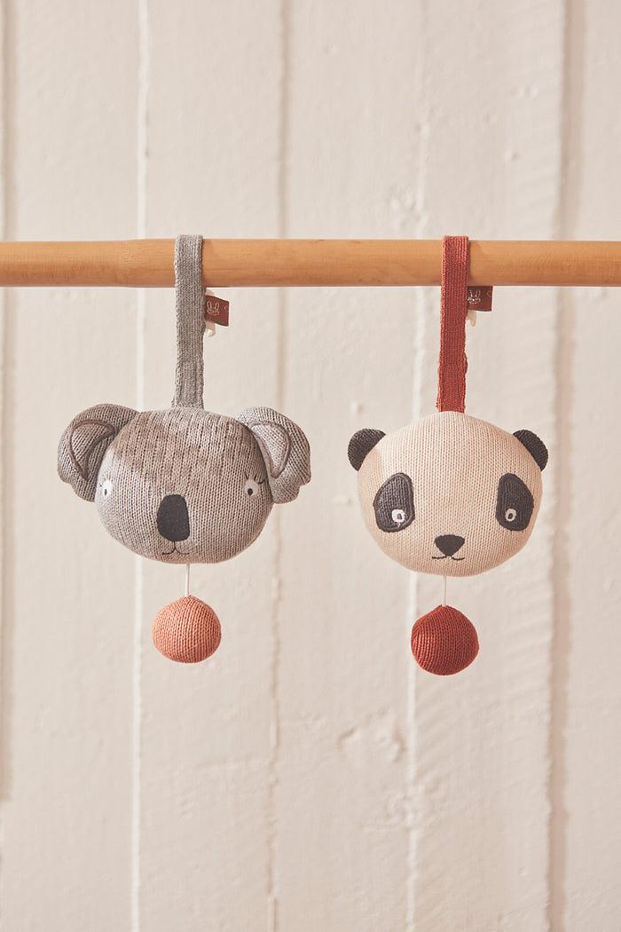 Panda Ciondolo Cotone Biologico Bianco 1