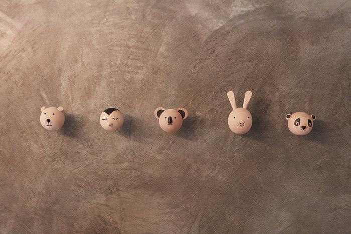 Mini Koala Hook Wood Natural 1