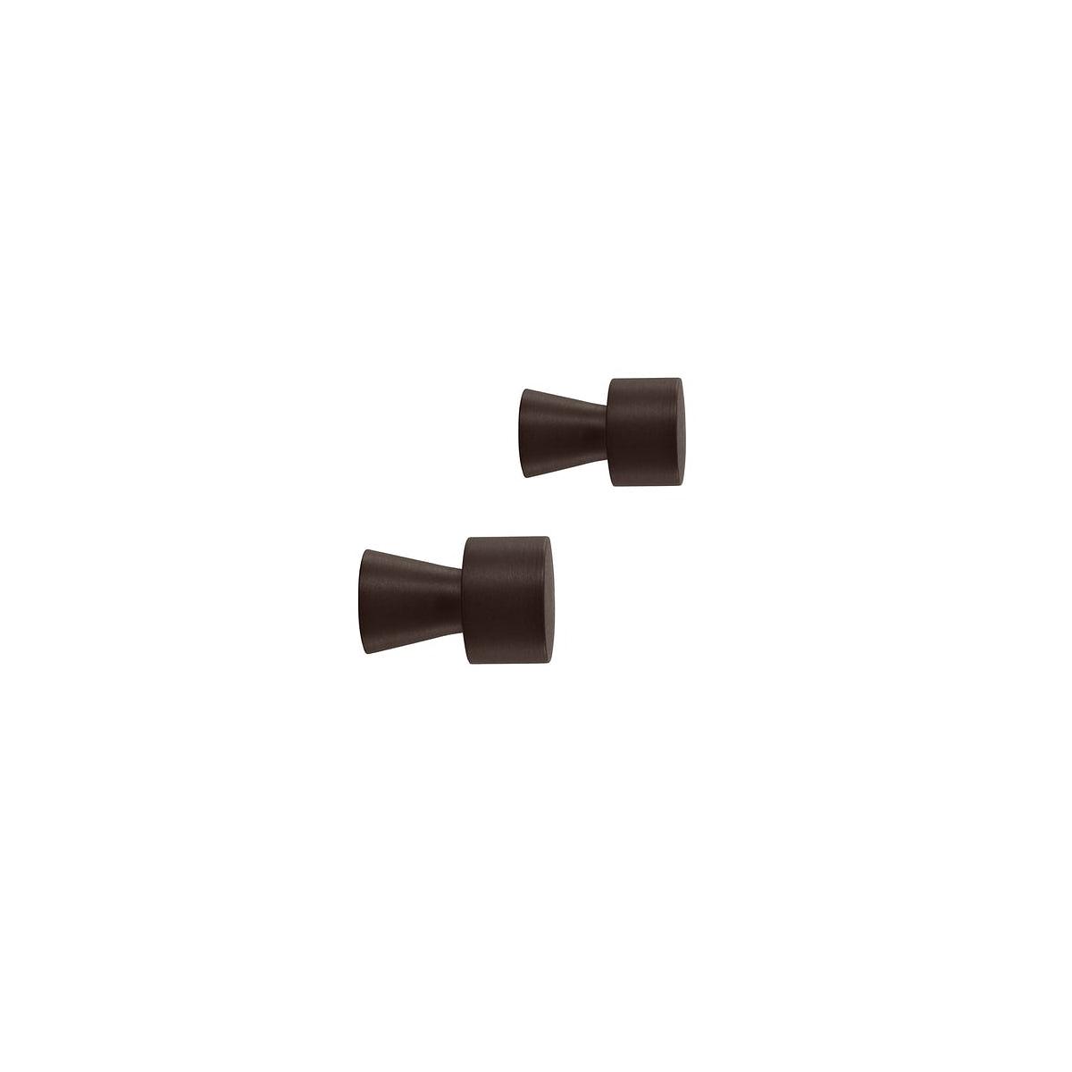 2x Hooks Brass Brown 0