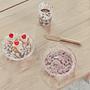 Jali Dessert Plate Glass Pink 1