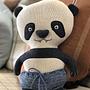 Peluche Panda Cotone Biologico Multicolore 2