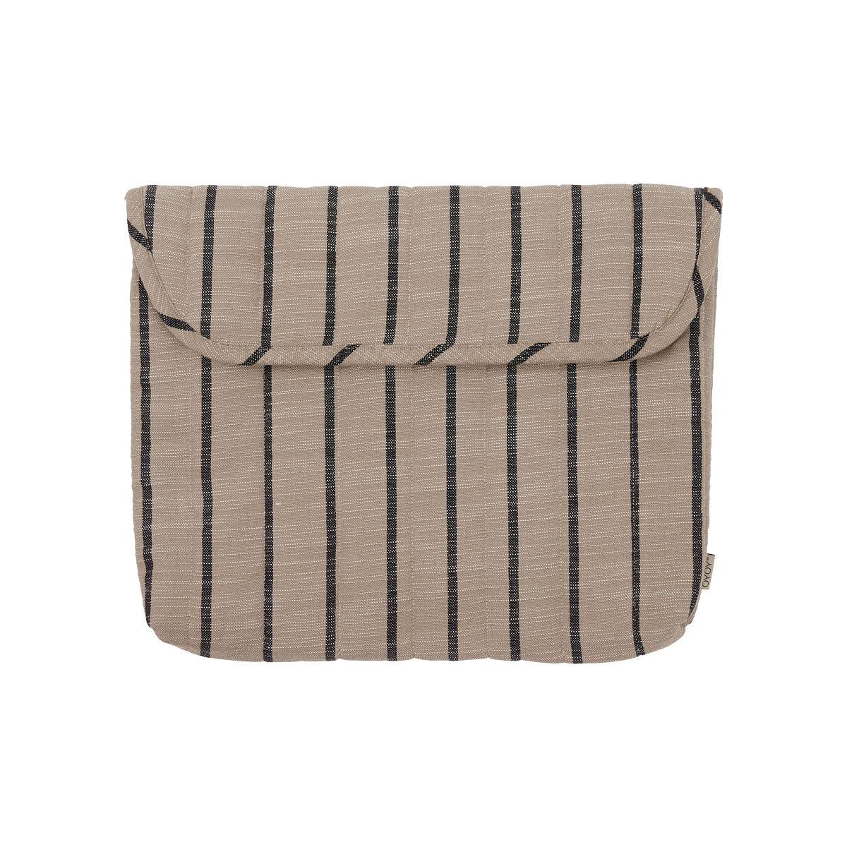Laptoptasche Bio-Baumwolle Creme Gestreift 0