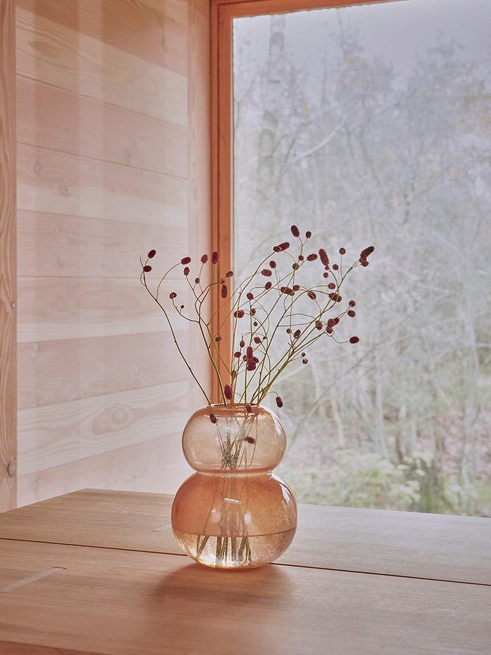 Lasi Vase Klein Glas Taupe 1