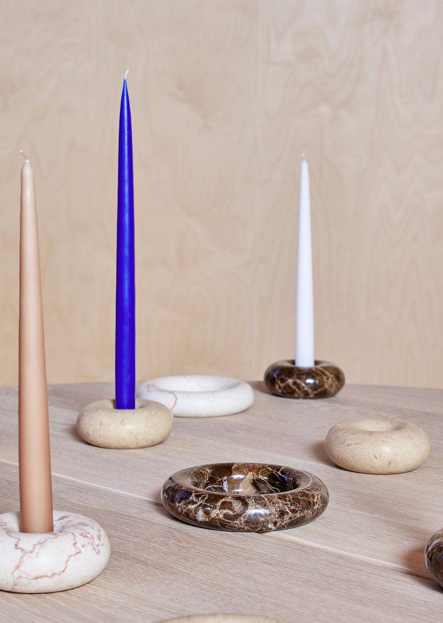 Savi Kerzenständer Groß Marmor Beige 3