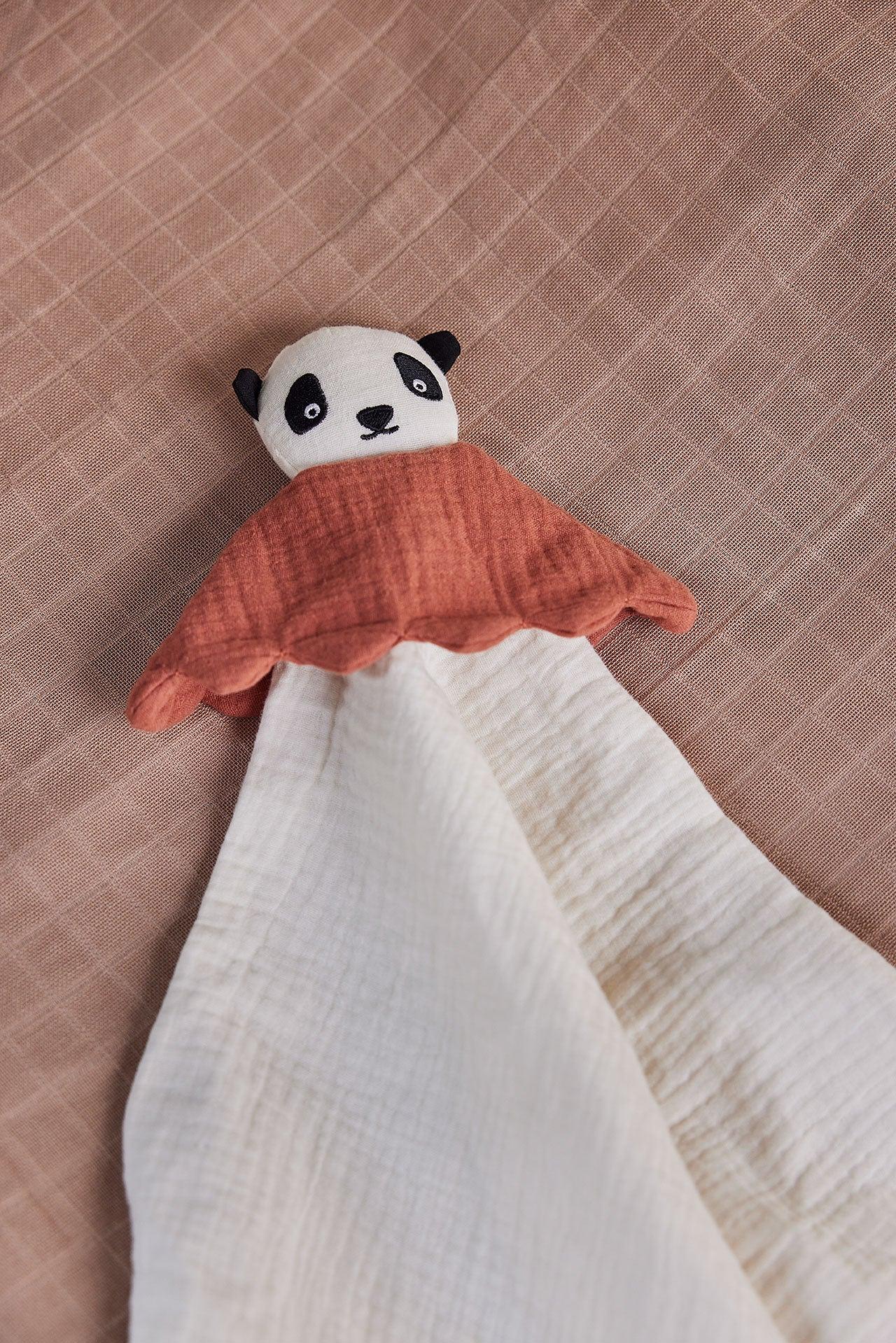Lun Lun doudou panda in cotone biologico bianco 2
