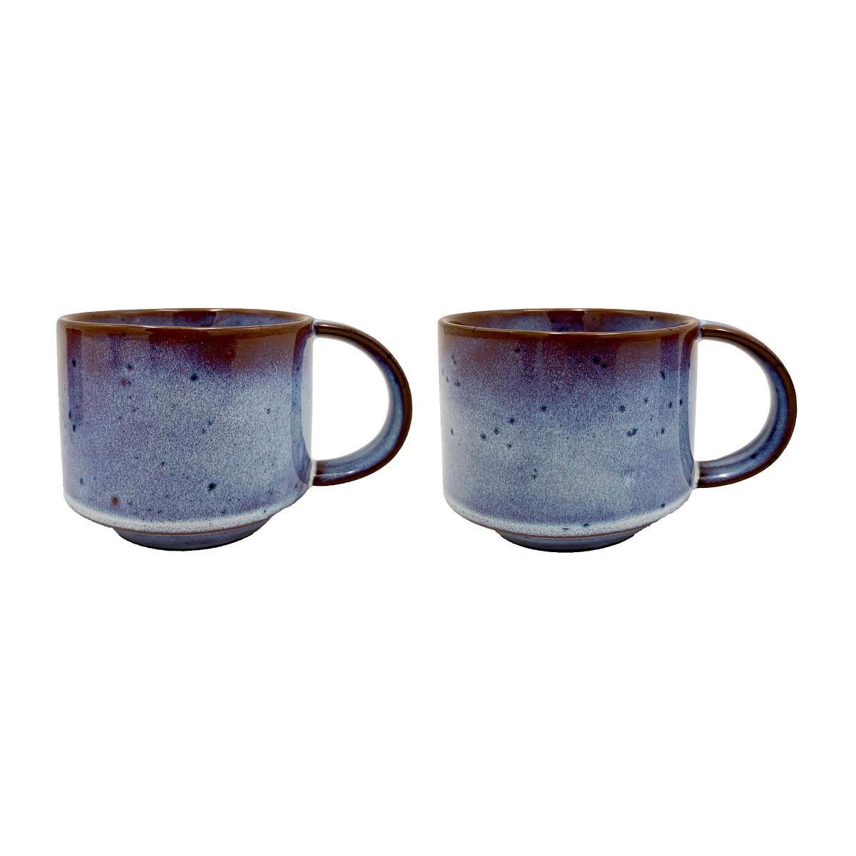 2x Yuka Tasse Terrakotta Blau 0