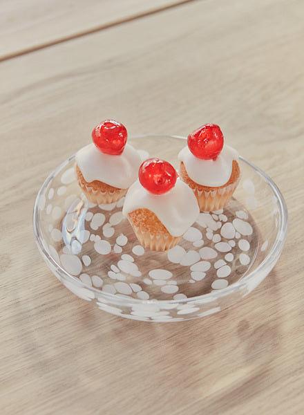 Jali Dessert Plate Glass Transparent 1