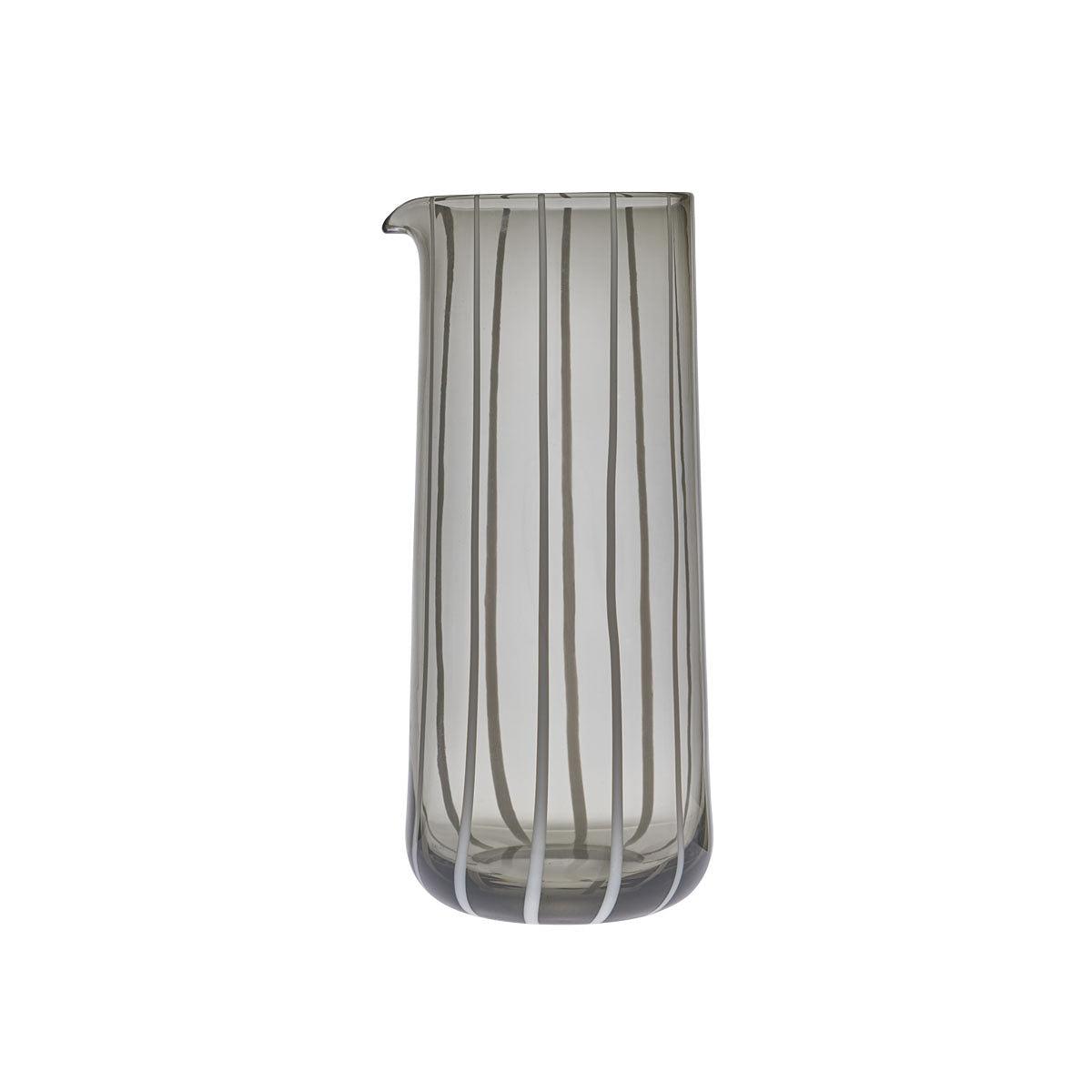 Mizu Wasserkaraffe Glas Grau 0