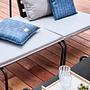 Kyoto Outdoor-Kissen Textil Blau 2
