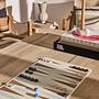 Backgammon Spiel Beige  3