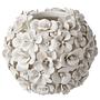 Vase BOUQUET Blumen Steingut Creme 1
