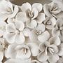 Vase BOUQUET Blumen Steingut Creme 2