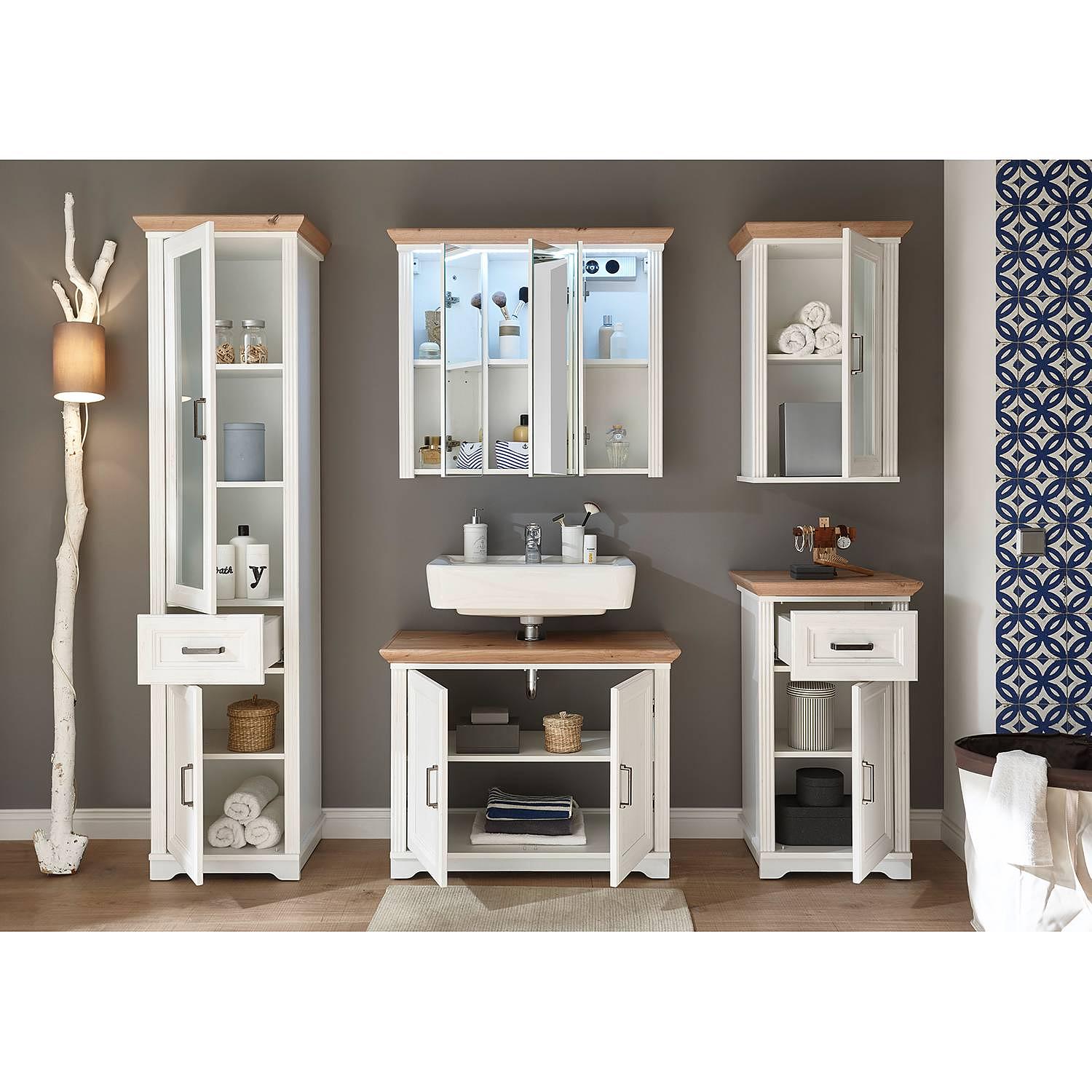 Vanity Unit Jasmund Pine White Decor 4