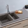 Küchenspüle Denver 2 Becken Grau 4