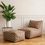 Sitzpouf ReLaX!BaG LEO eckig Microfaser Leo-Design 2