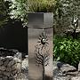 Pflanzensäule Baum Edelstahl Silber 3