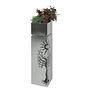 Pflanzensäule Baum Edelstahl Silber 0