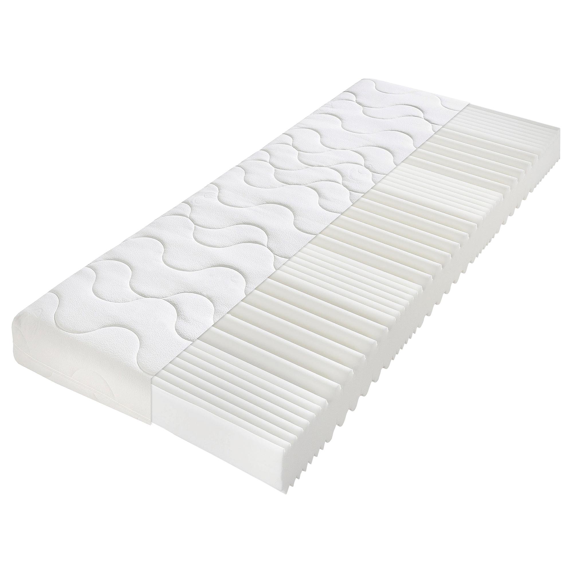 7-Zonen Kaltschaummatratze Double Deluxe Weiß 90 x 200cm H3 2