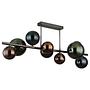 LED-Deckenleuchte Wyral Farbglas / Eisen 9-flammig 3
