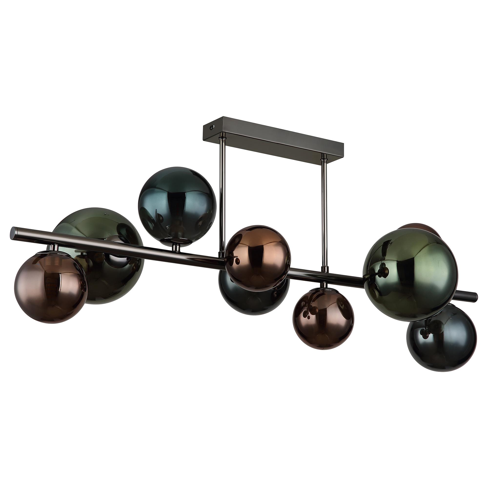 LED-Deckenleuchte Wyral Farbglas / Eisen 9-flammig 3