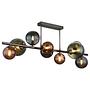 LED-Deckenleuchte Wyral Farbglas / Eisen 9-flammig 2
