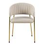 Armchair Shaye Set of 2 Textured fabric / Iron 4