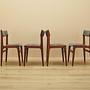 Four-piece set of teak chairs 1970s 5