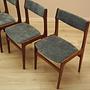 Four-piece set of teak chairs 1970s 2