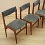 Four-piece set of teak chairs 1970s 9