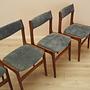 Four-piece set of teak chairs 1970s 10