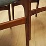 Four-piece set of teak chairs 1970s 10
