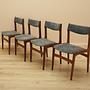 Four-piece set of teak chairs 1970s 1