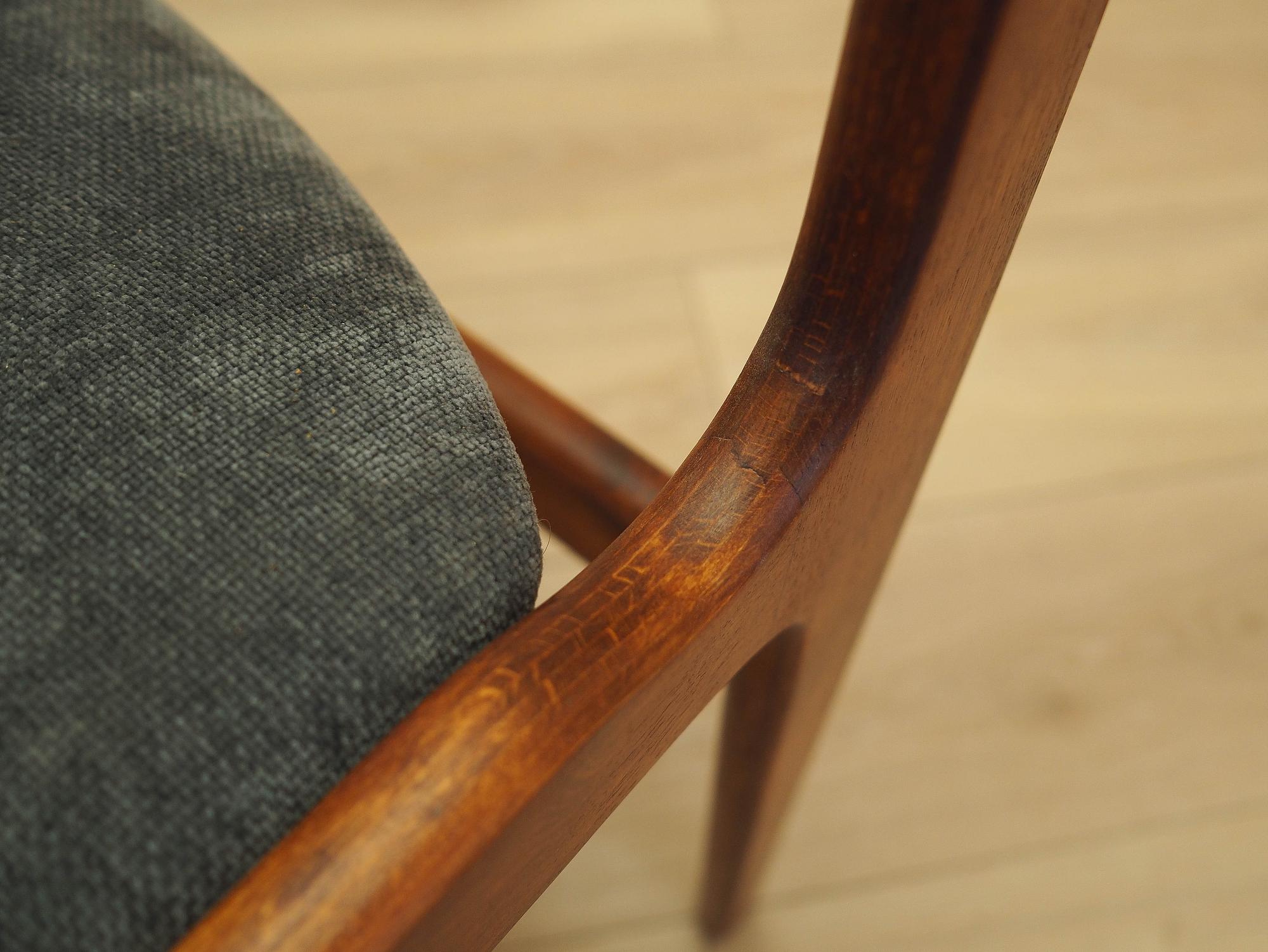 Four-piece set of teak chairs 1970s 3
