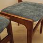 Four-piece set of teak chairs 1970s 14