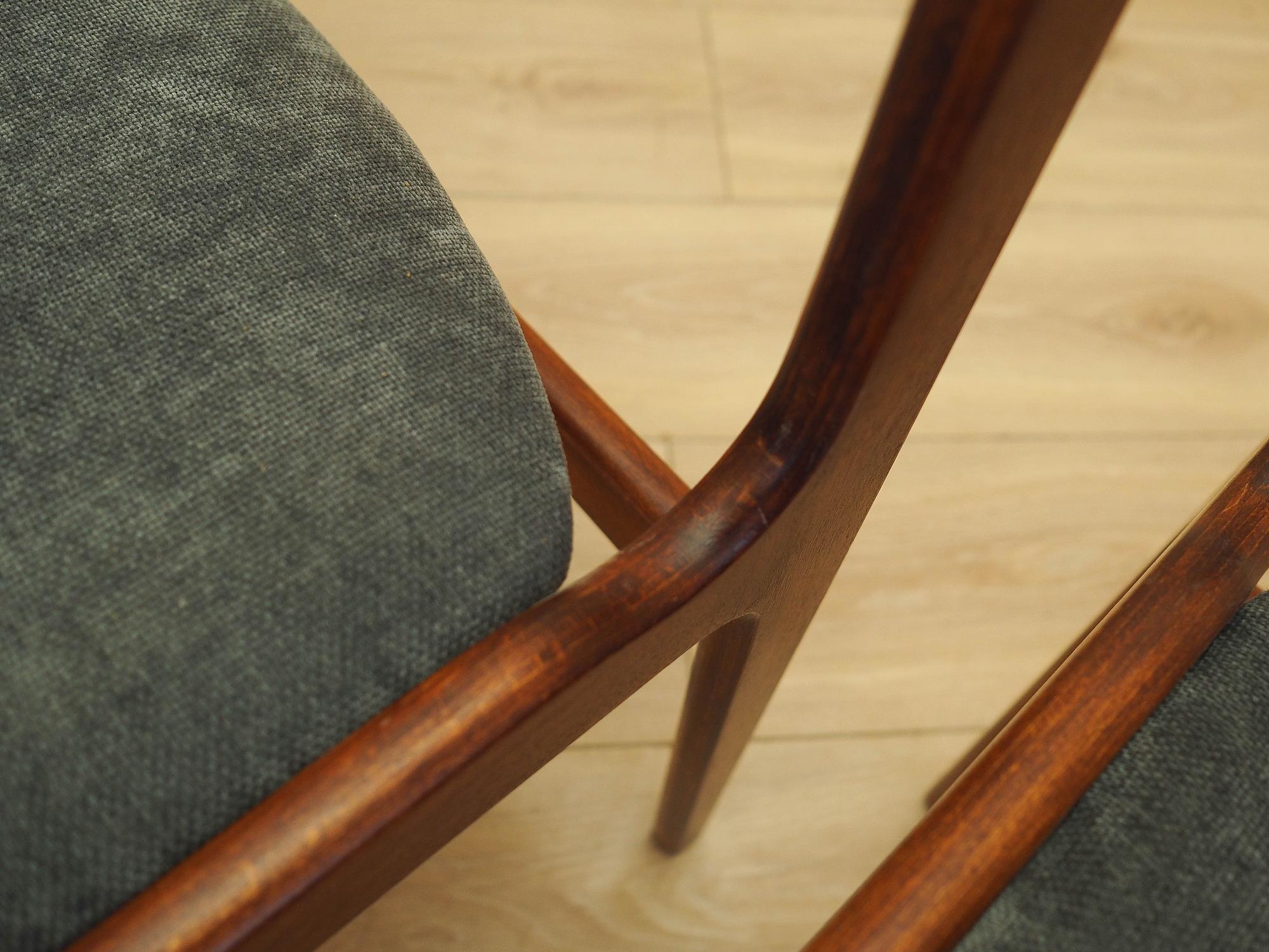 Four-piece set of teak chairs 1970s 4