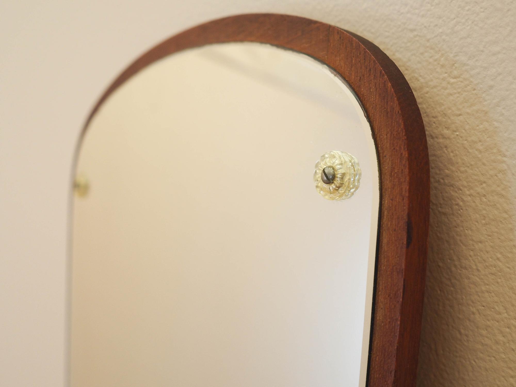 Mirror in wooden frame 1980s 5