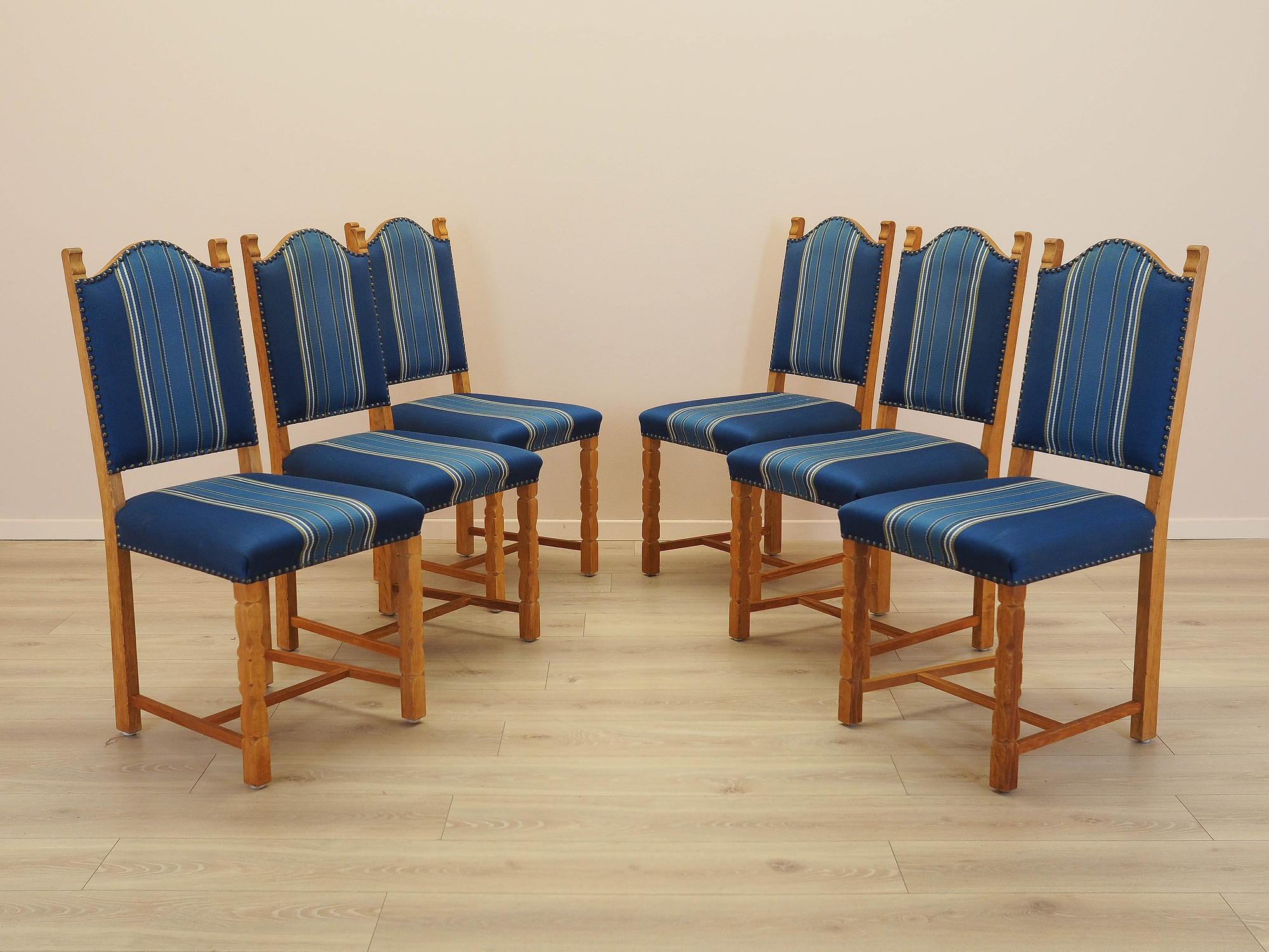 Set of six oak chairs 1960s 1