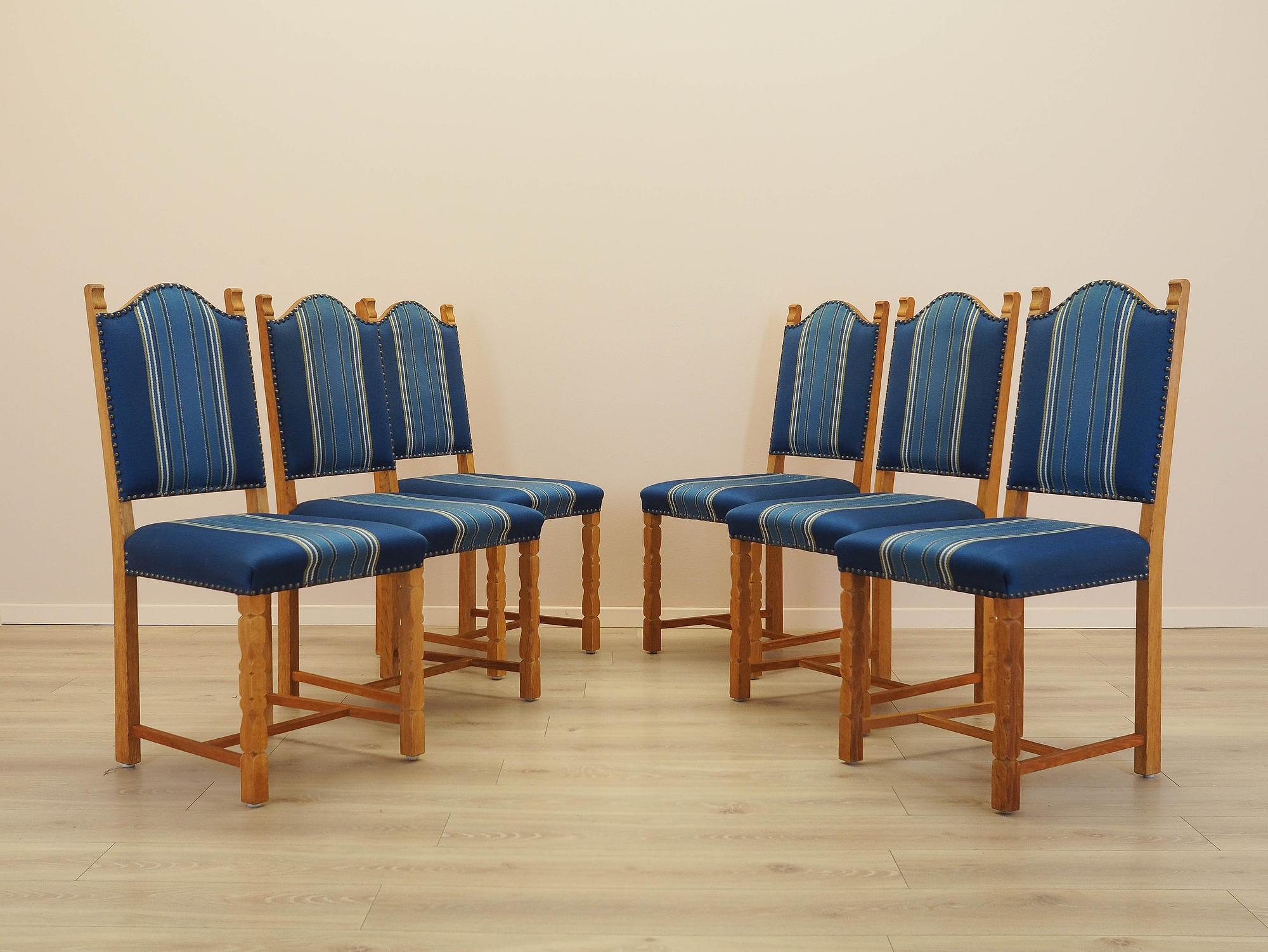 Set of six oak chairs 1960s 2