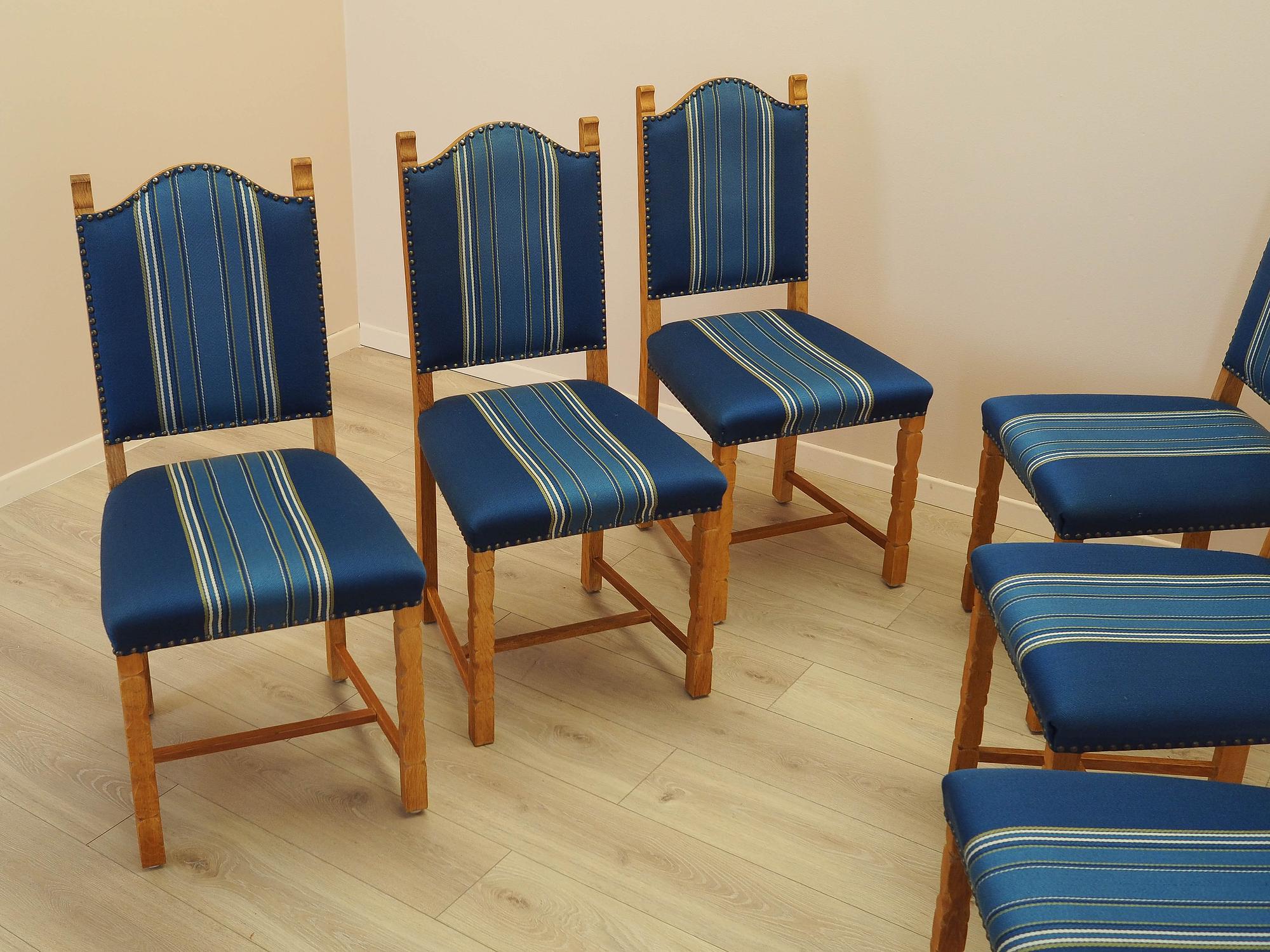 Set of six oak chairs 1960s 3