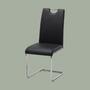 Cantilever chair Pasala faux leather Black set of 2 2
