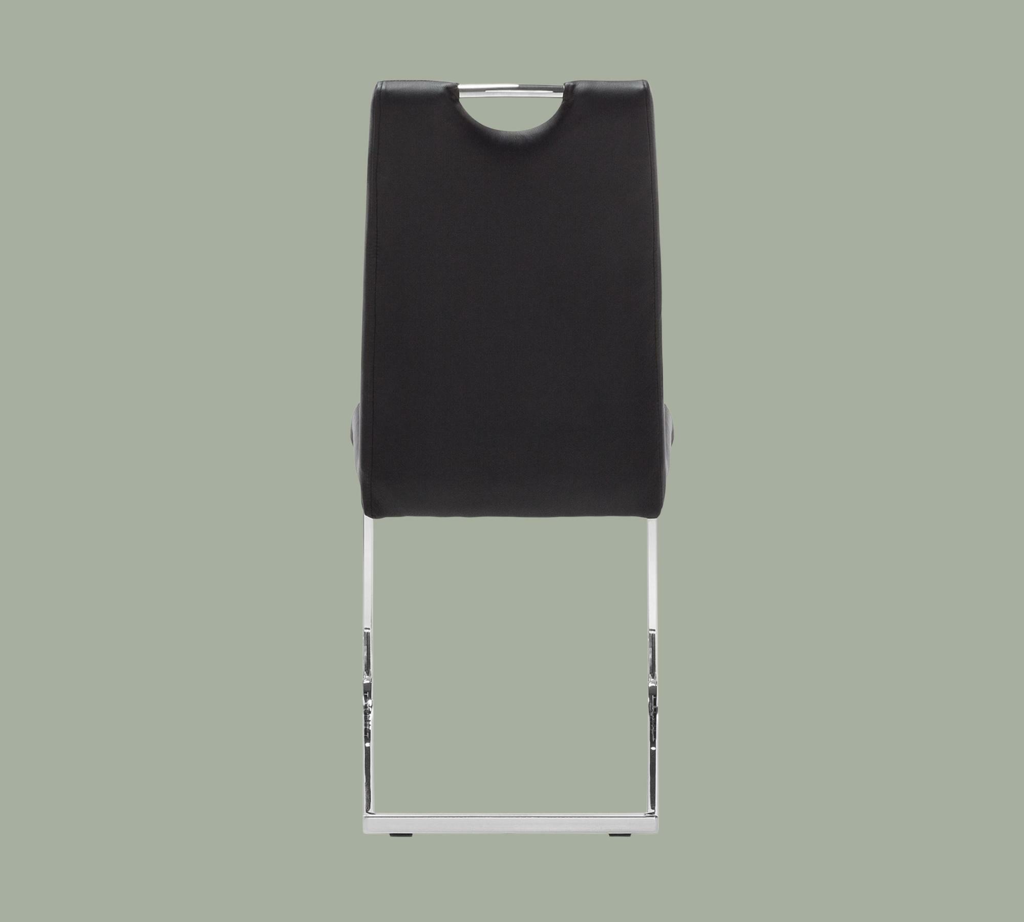 Cantilever chair Pasala faux leather Black set of 2 4
