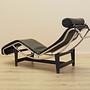 Leather chaise longue in LC4 style 1980s 3