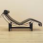 Leather chaise longue in LC4 style 1980s 6