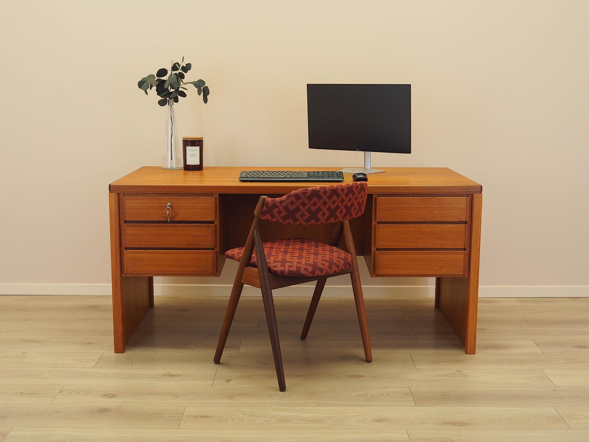 Schreibtisch aus Teak 1970er Jahre 1