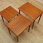 Set of teak side tables 1970s 6