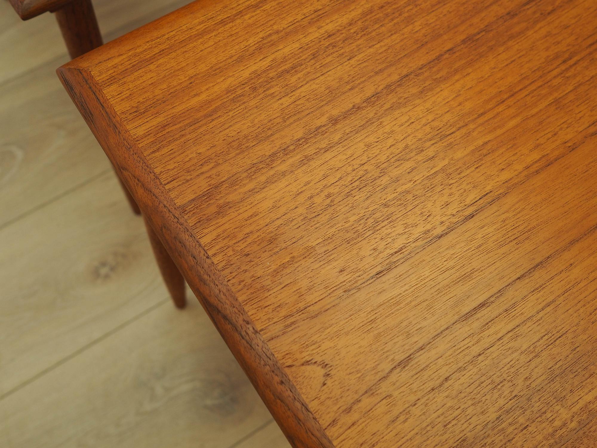 Set of teak side tables 1970s 11
