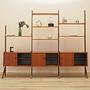 Modular teak shelving system 1960s 2