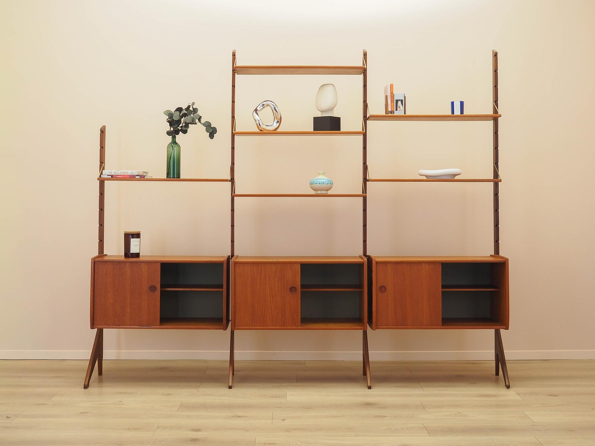 Modular teak shelving system 1960s 2