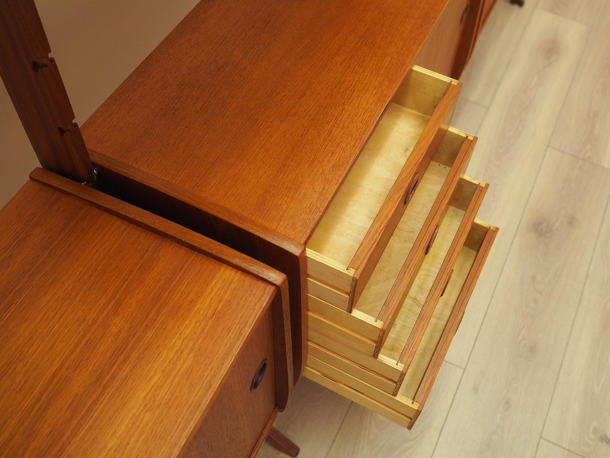 Modular teak shelving system 1960s 9